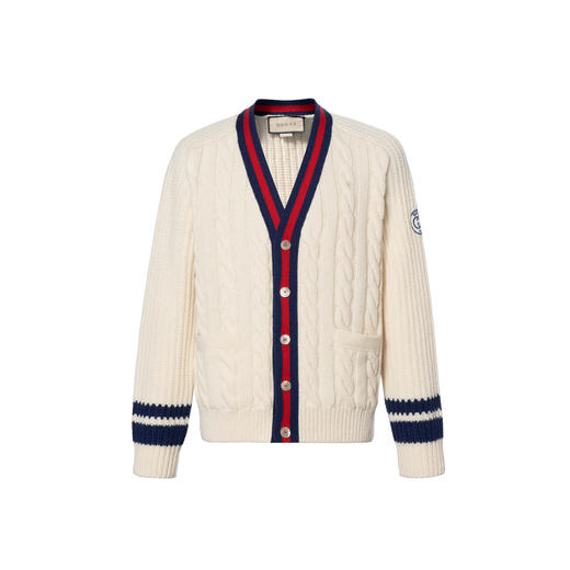 古驰 25早秋新款织带绞花针织开衫（TM） 商品图2