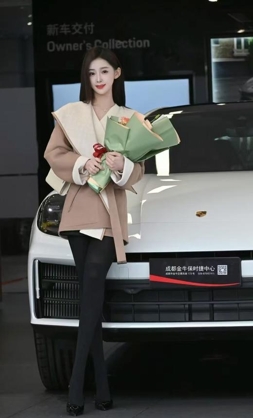 驴家 秋冬新款双面大衣 奶咖色小花双面长款/短款（SZX） 商品图1