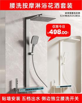 8241彼得堡五档腰洗花洒-枪灰/奶白