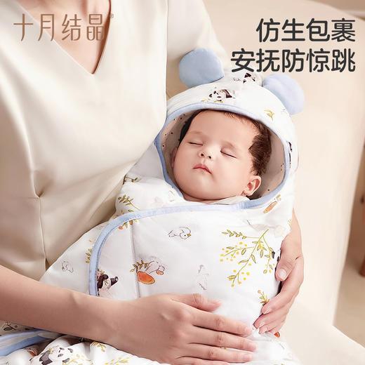 婴儿抱被初生儿纯棉包被睡袋二合一新生宝宝产房秋冬款 商品图3
