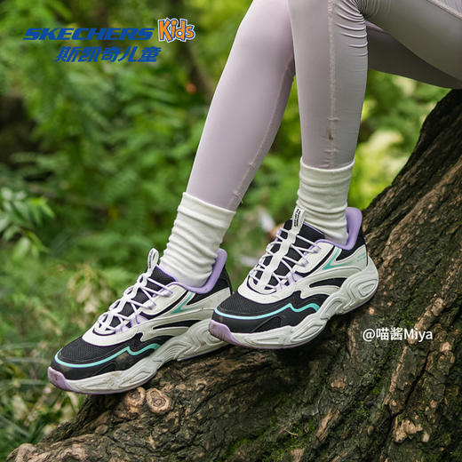 Skechers斯凯奇山川闪穿鞋儿童一脚蹬透气百搭时尚老爹鞋运动鞋319426L 商品图3