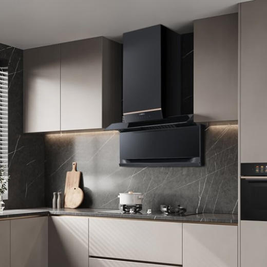 西门子（SIEMENS）【新品上市】玫瑰金顶侧双吸油烟机 28立方大吸力 智能风速调节 智能自清洁 德系变频电机 LS63V8MR9W 商品图5