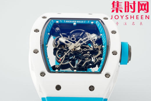 理查德米勒 APS新款RM055 RM55 陶瓷壳 蒂芙尼蓝 男士腕表 丹东RMUL2一体机 里查德以其轻便时尚为主题，我们所有的金属件都采用钛金属制作同步原版 商品图3