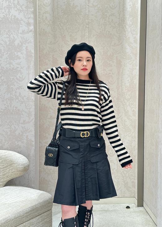 迪奥 25FW秋冬新款 海军风肩扣条纹针织毛衣（DQJ*MM） 商品图0