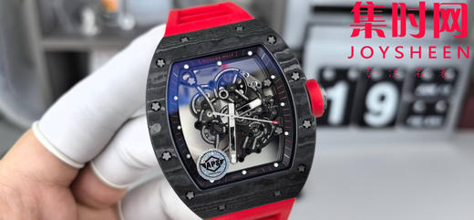 理查德米勒 APS新款RM055 RM55 黑红碳 碳纤维壳 男士腕表 丹东RMUL2一体机 里查德以其轻便时尚为主题，我们所有的金属件都采用钛金属制作同步原版 商品图0