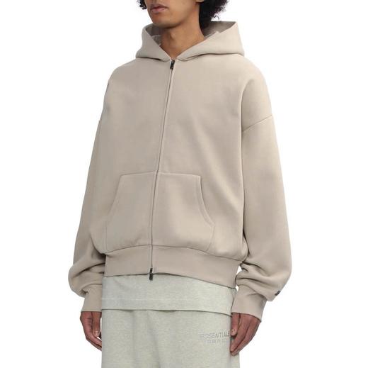 Fear of God Essentials SS25 Classic Hoodie 徽标字母后背印花连帽帽衫长袖卫衣男女同款拉丝银硅胶拉链外套开衫（BG） 商品图5