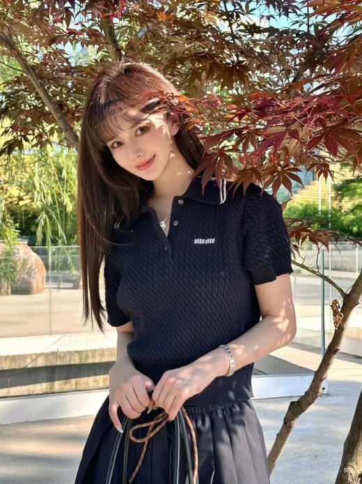 MiuMiu 缪缪 polo领麻花纹理针织（WG） 商品图10