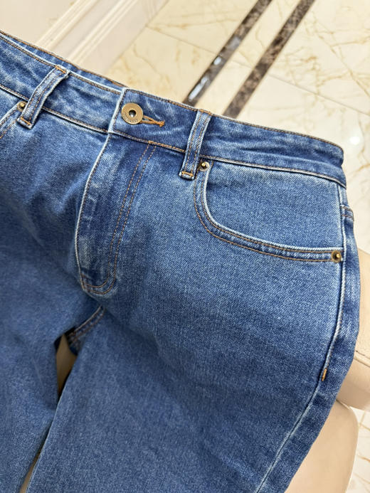 1012-10渠道货 BB 日本进口老牛面料 微微小脚 直筒牛仔裤 复古时髦 棉柔弹力 商品图12