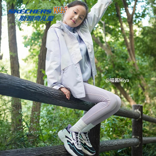 Skechers斯凯奇山川闪穿鞋儿童一脚蹬透气百搭时尚老爹鞋运动鞋319426L 商品图4