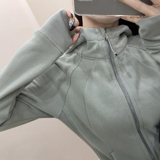 露露 Scuba 系列 金色全拉链Gold*Light 修身长袖长款Cotton Fleece金标连帽卫衣夹克（EJ） 商品图4