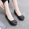 春秋妈妈鞋软底四季单鞋，舒适浅口平底皮鞋中老年花朵跳舞鞋MLD6881 商品缩略图1