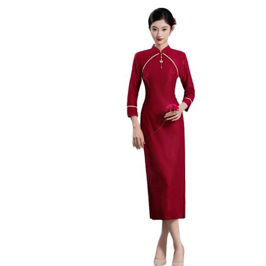 GX新中式旗袍敬酒服新娘2025新款红色结婚订婚旗袍礼服年轻款感 商品图4