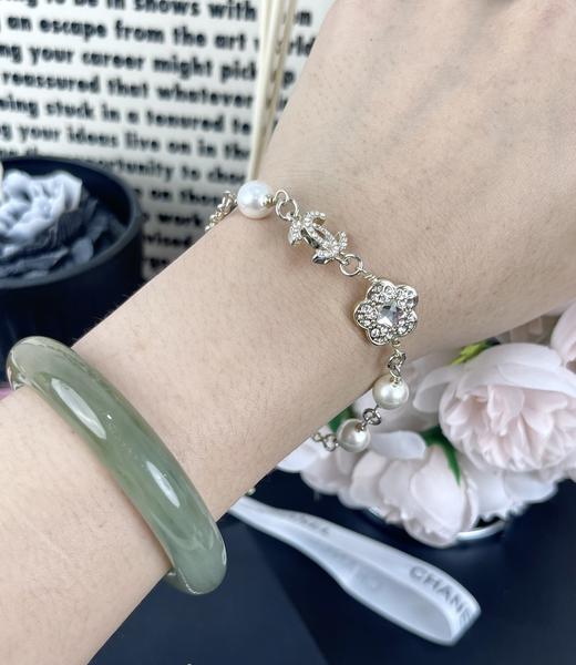 香奈儿 新款🆕 镶满钻花朵星星钻 双C 珍珠金色项链手链（ZS*XK） 商品图7