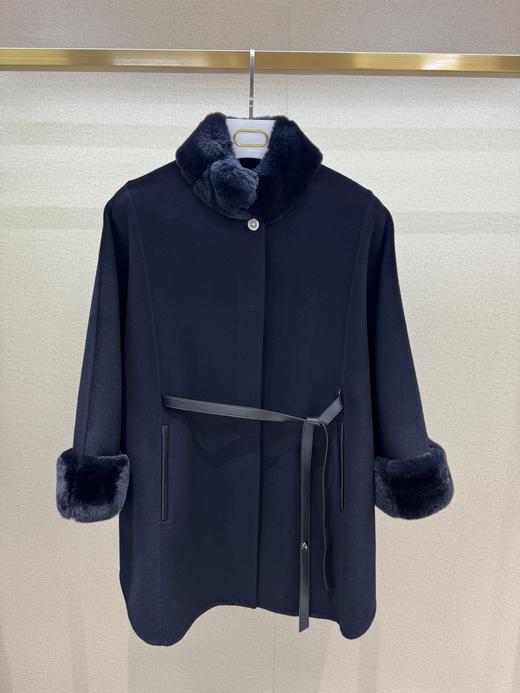 LP龙猫小羊皮腰带羊绒斗篷外套（HY） 商品图2