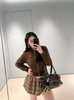 缪缪 25Fw早秋新款 巧克力色拉链羊绒针织外套（ZY*MM） 商品缩略图4