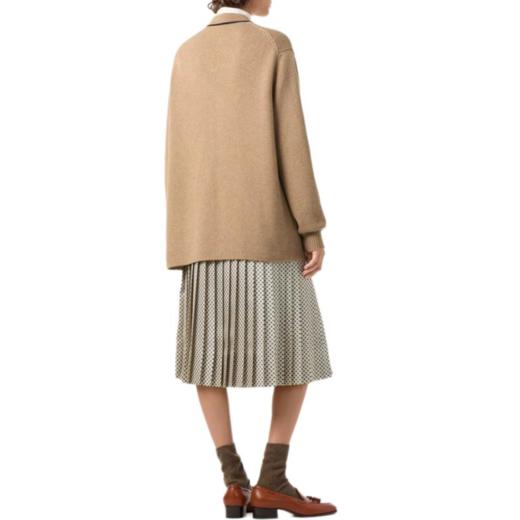 Loro Piana 25FW  撞色饰边V领单排扣羊绒罩衫（DQJ*MM） 商品图1