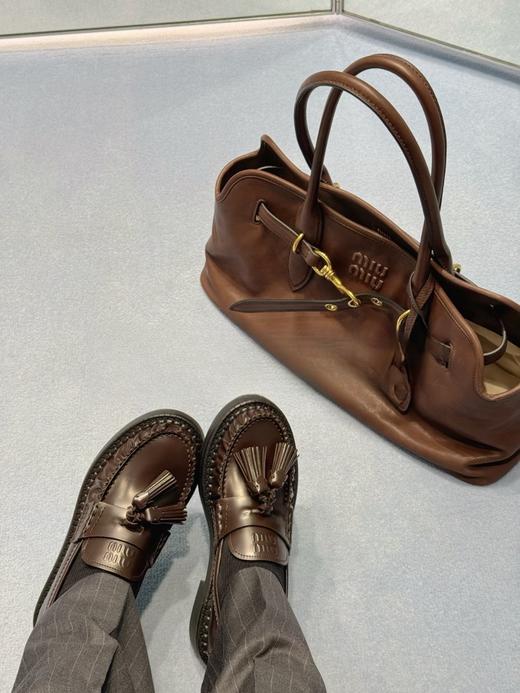 Miu Miu 25FW deck shoes 缪缪新款流苏乐福鞋（DBG） 商品图6