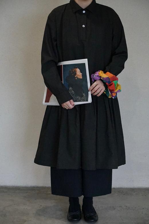 NITTO 衬衫领羊毛连衣裙 商品图6