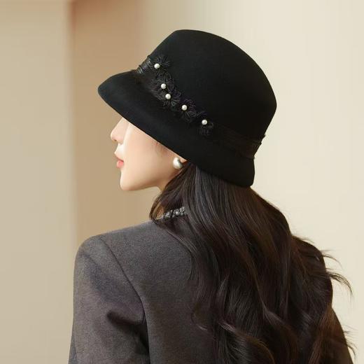 紫宝名媛风轻奢订珠羊毛灯罩毡帽AYDM250831-0X-00 商品图2