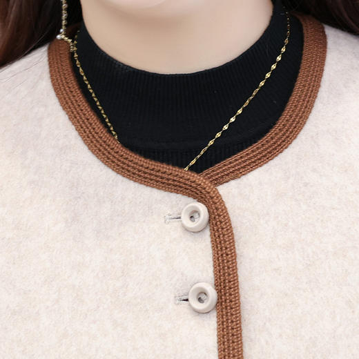 QYM 25FB31-Y小香风毛呢外套双面毛呢上衣 商品图3