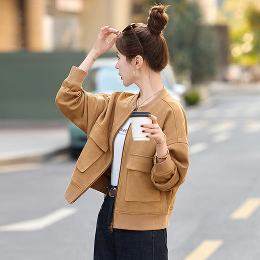 时尚气质洋气显瘦上衣蝙蝠袖流行夹克HR-MUQQ4133 商品图3