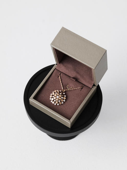 爱·巢系列镂空蜂巢吊坠钻石项链女款-（XK） 商品图2