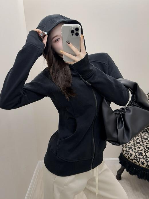 露露 Scuba 系列 金色全拉链Gold*Light 修身长袖长款Cotton Fleece金标连帽卫衣夹克（EJ） 商品图2