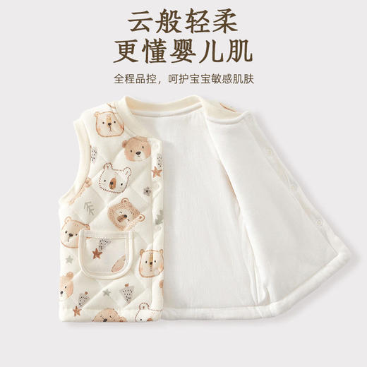 婴儿马甲秋冬款a类外穿坎肩宝宝儿童背心马甲女男童纯棉加厚马夹 商品图3