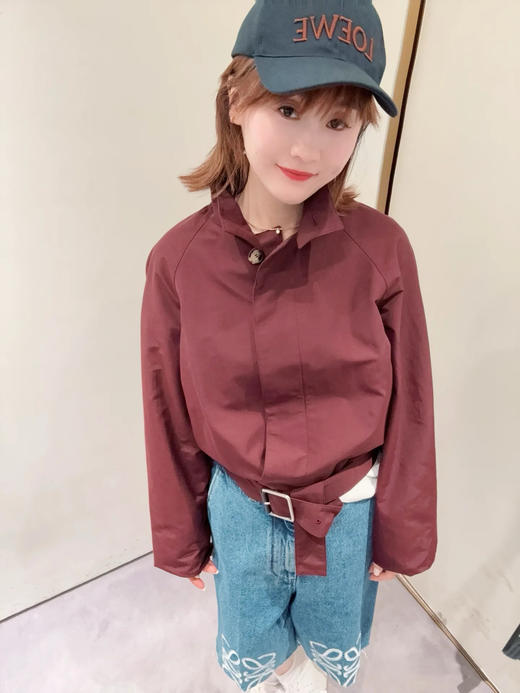 罗意威 25早秋新款工装夹克 订织订染三防梭织面料 酒红色（TM） 商品图5