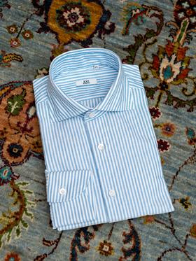 100Hands 蓝色条纹衬衫