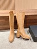 香奈儿 新款拼接链条粗跟长靴 这款厚底在欧美街拍中出境率超高（ZX*DBG） 商品缩略图1
