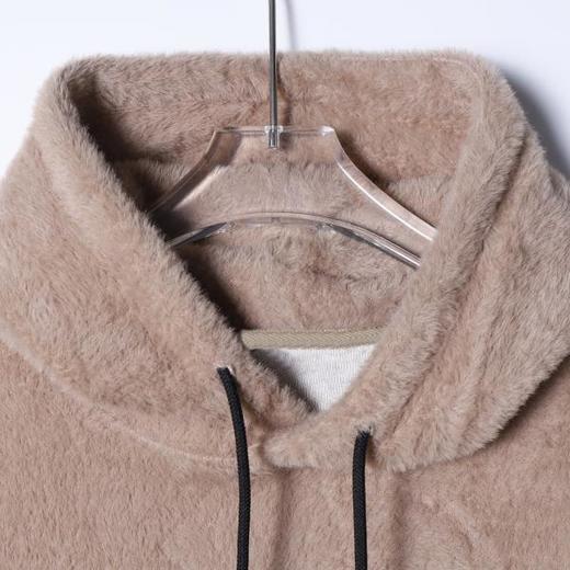 51906SDSA男士秋冬新款痞帅男装潮牌绒面撞色织带抽绳连帽卫衣百搭时尚 商品图2