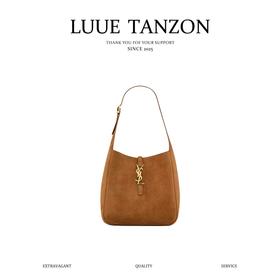 圣罗兰 LE5A7 经典品牌字母微标 麂皮 手提单肩包 焦糖棕色（DG*MM）