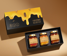 卡宴京西蜜韵蜂蜜礼盒750g（250g*3瓶）