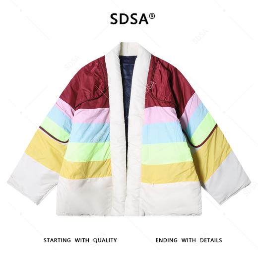 SDSA男士秋冬新款痞帅男装韩版拼接撞色夹克外套时尚百搭宽松上衣 商品图0