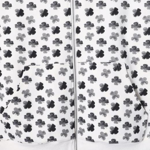 SDSA男士秋冬新款痞帅男装潮牌撞色四叶草拉链连帽卫衣百搭时尚 商品图2