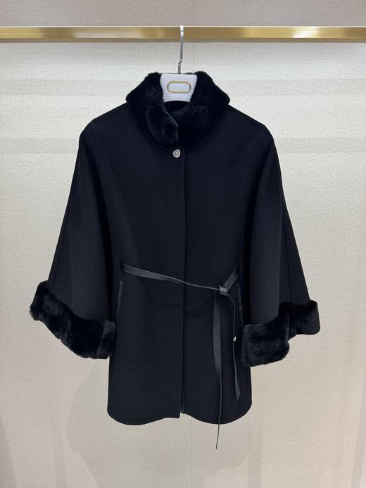 LP龙猫小羊皮腰带羊绒斗篷外套（HY） 商品图9