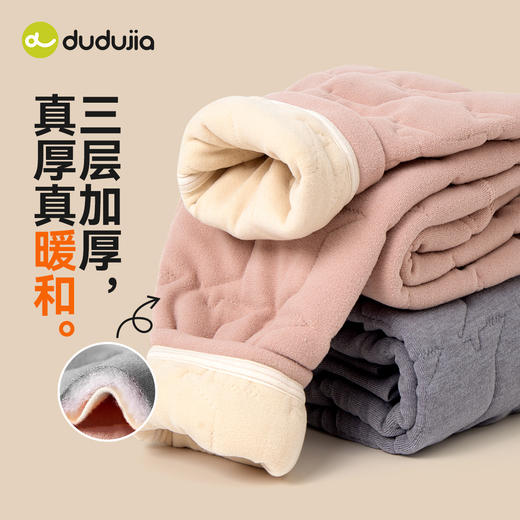 嘟嘟家儿童秋裤秋冬男童羊毛保暖裤冬季童装裤子女童百搭打底长裤 商品图3