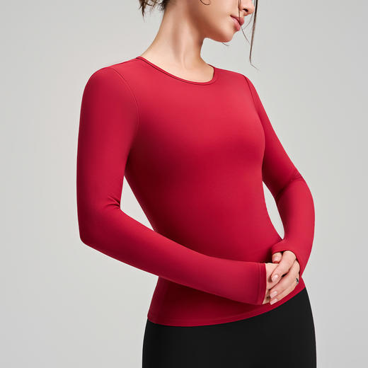 跃牌【安琪拉系列】新品冬季磨毛长袖瑜伽服高强度健身服普拉提跑步运动长袖上衣CX5119 商品图3