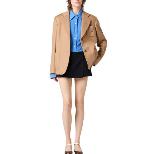 MiuMiu 25FW秋冬新款 贴布绣翻领西装外套(DQJ*MM) 商品图1