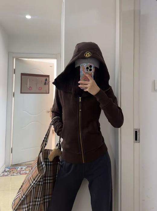 露露 极简风合身开衫拉链纯色加绒舒适简约百搭外套 （EJ） 商品图11