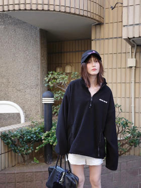 缪缪 25早秋新款半拉链卫衣订织订染秘鲁ROW御用面料（TM）