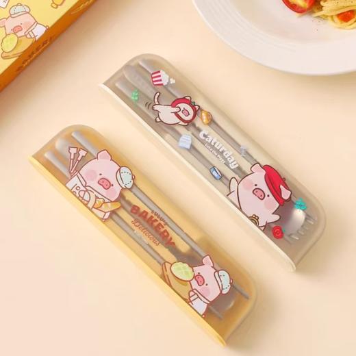 4楼Eubelle欧蓓 川岛屋&lulu猪联名 筷子勺子套装 学生便携 餐具 活动价：29.8元 商品图2