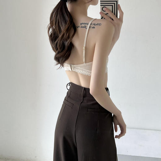 【2件超值装！】法式蕾丝内衣女绸缎小胸聚拢不空杯 无钢圈半杯裹胸舒适透气文胸罩 商品图1