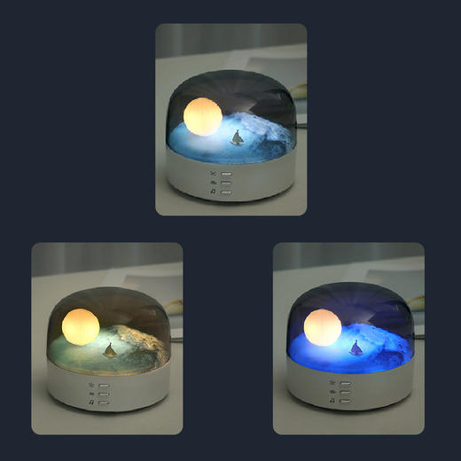 创意新款新月蓝牙音箱氛围小夜灯书房卧室氛围灯具 商品图3