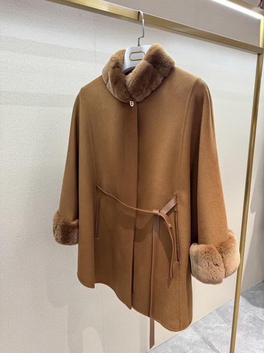 LP龙猫小羊皮腰带羊绒斗篷外套（HY） 商品图10