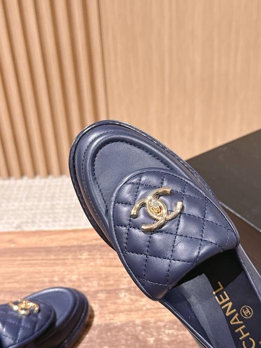 香奈儿 中古菱格 经典复古羊皮乐福鞋(DBG) 商品图5