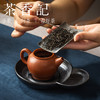 茶香记仿旧古锡浮雕茶则两件套茶坞茶匙茶勺茶荷茶道配件 商品缩略图2