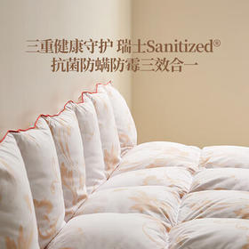 LOVO罗莱 A类 95%白鹅绒羽绒被 冬被 1000g填充200*230cm 花色