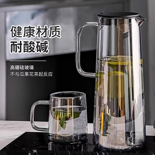 新款新品高硼硅玻璃冰箱冷水壶大容量玻璃储水壶三种颜色凉水壶玉婷壶 商品图2